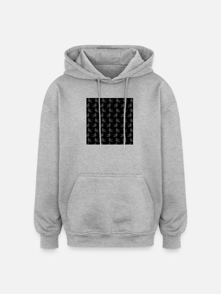 Hexen Muster, halloween outfit, für mama - Oversized Unisex Hoodie - Grau meliert