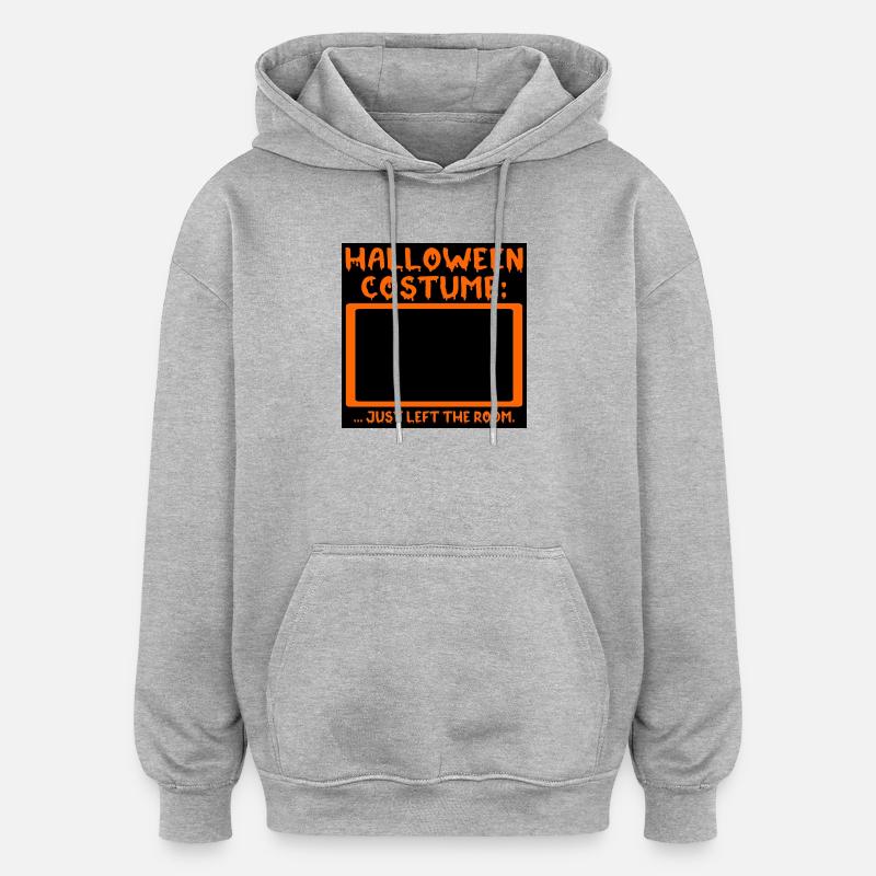 Drôle de costume d’Halloween - Citations - Sweat à capuche oversize unisexe - gris chiné