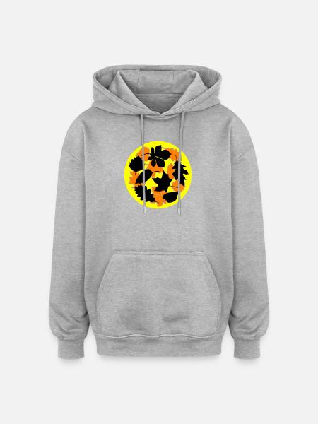 Autumn October Weather - Oversized Unisex Hoodie - heather grey