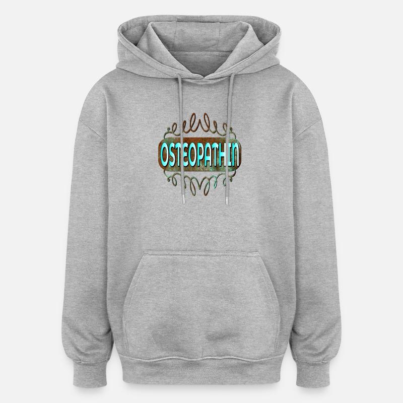 OSTEOPATHIE THERAPEUTIN - BERUF OSTEOPATHIN - Oversized Unisex Hoodie - Grau meliert