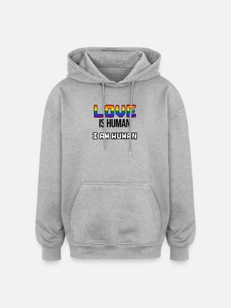 Lgbt Equality Statement Gay Relationship - Oversized Unisex Hoodie - heather grey