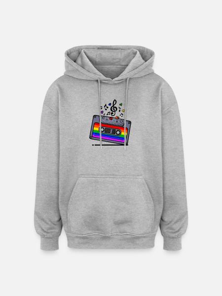 Lgbt Sexuality Cool Rainbow Equality - Oversized Unisex Hoodie - heather grey