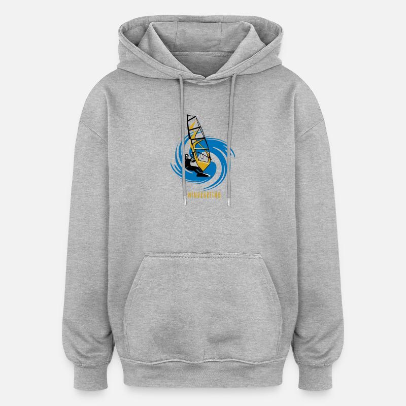 Windsurfing - Sweat à capuche oversize unisexe - gris chiné