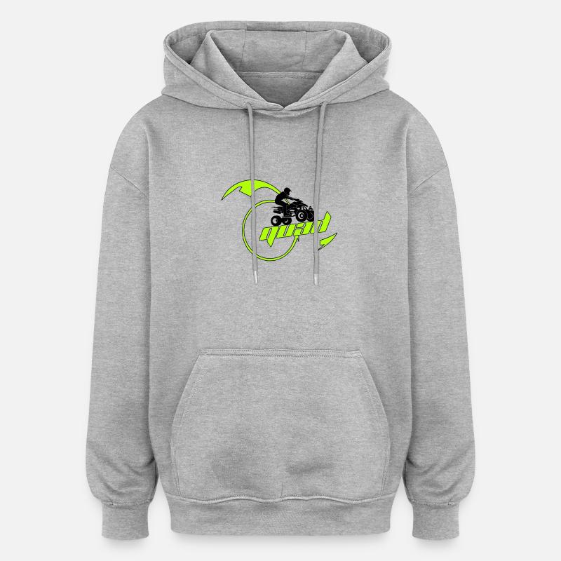 Quad - Sweat à capuche oversize unisexe - gris chiné