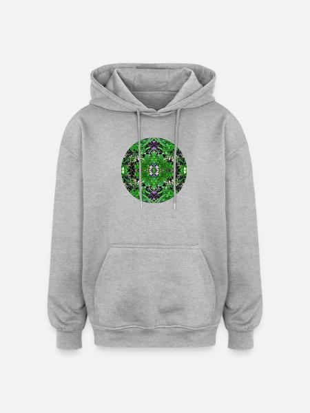 Nature Mandala Spring in Dennenlohe - Oversized Unisex Hoodie - heather grey