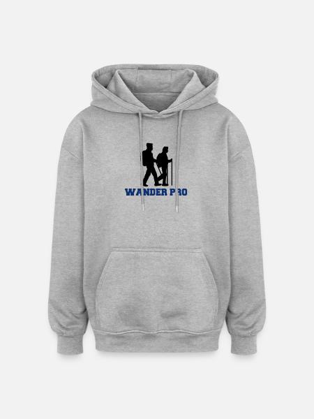 Mountaineering Hiking Hiking Trails Hiking Hikers - Oversized Unisex Hoodie - heather grey