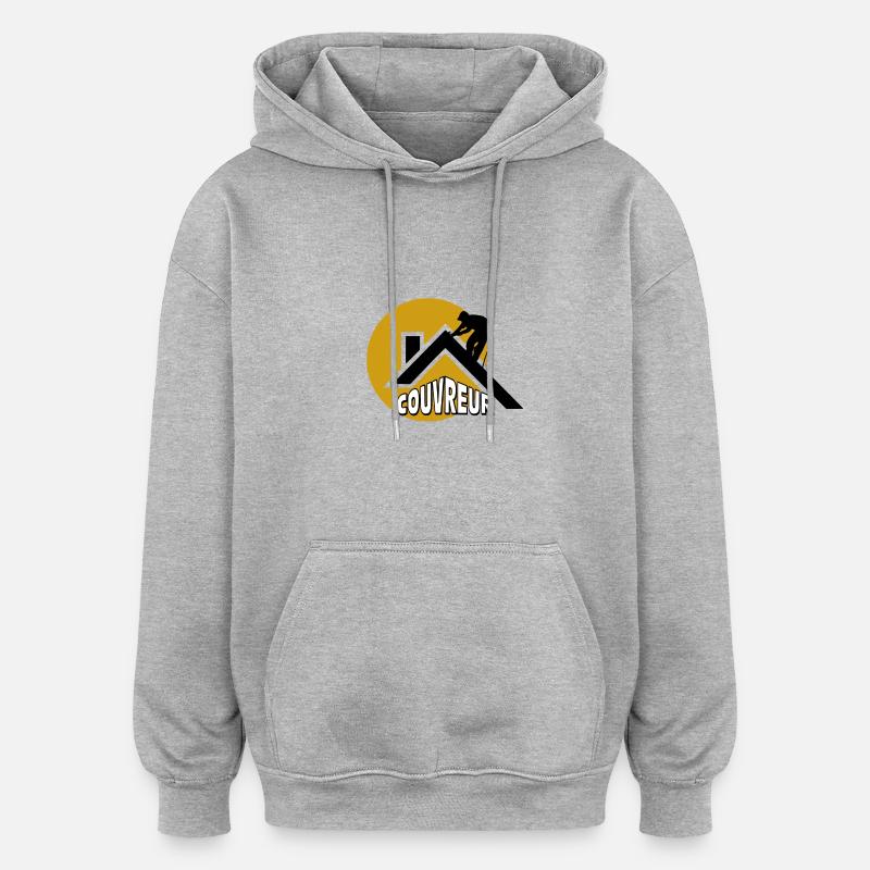 Couvreur - Sweat à capuche oversize unisexe - gris chiné