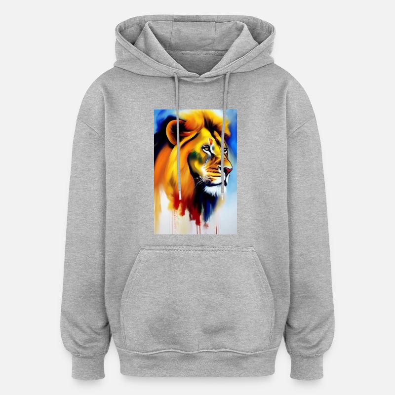 Le Roi Lion - Sweat à capuche oversize unisexe - gris chiné