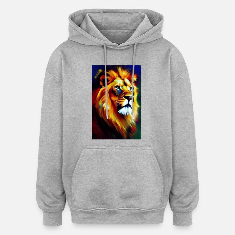 Le Roi Lion - Sweat à capuche oversize unisexe - gris chiné