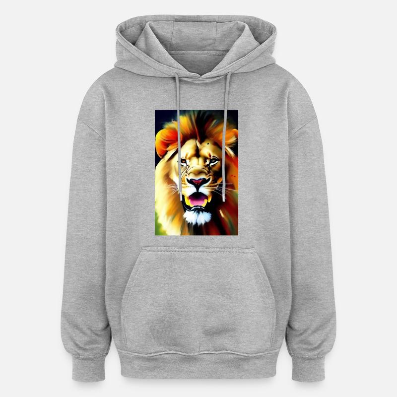 Le Roi Lion - Sweat à capuche oversize unisexe - gris chiné