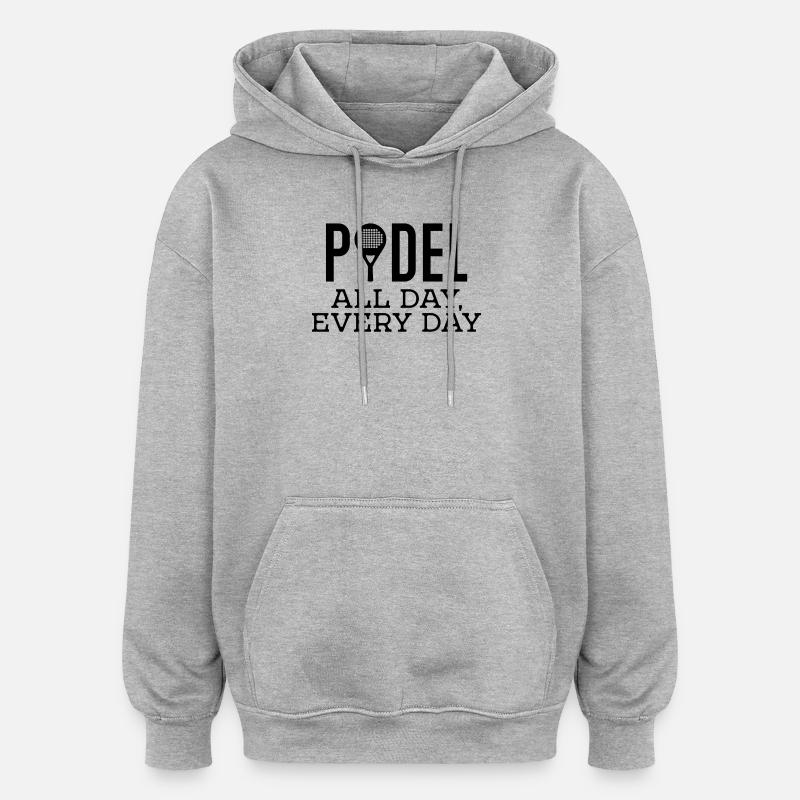 Schläger Padel Training Padelspiel Statement - Oversized Unisex Hoodie - Grau meliert