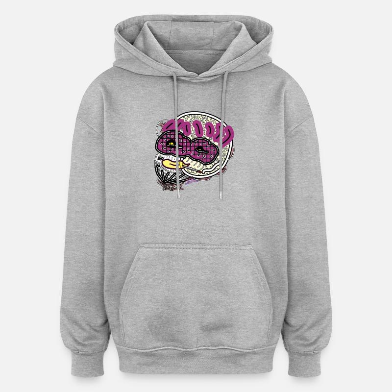 Homme comique - Sweat à capuche oversize unisexe - gris chiné
