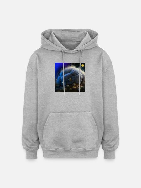 Photo macro creature 07 - Oversized Unisex Hoodie - heather grey