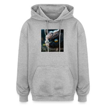 Foto Makro Kreatur 09 - Oversized Unisex Hoodie - Grau meliert - Vorne - Noah (186cm)