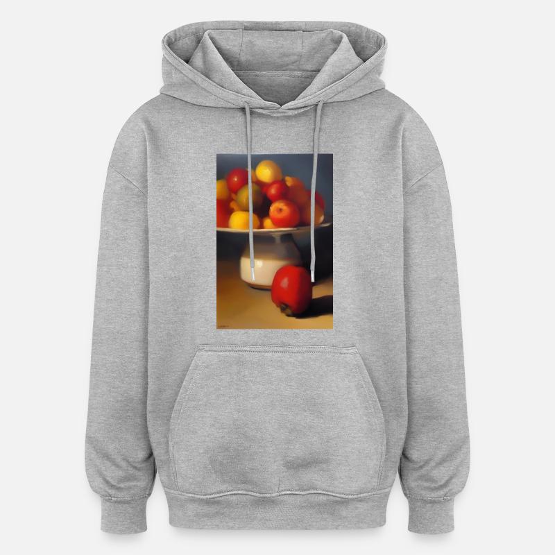Fruit - Sweat à capuche oversize unisexe - gris chiné