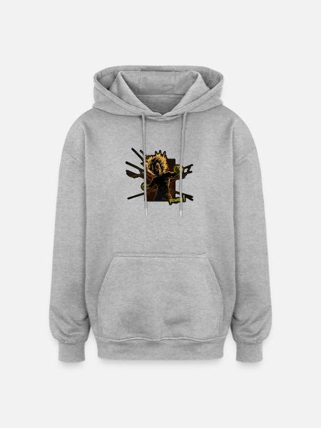 Heroic Electric Power - Power Man - Oversized Unisex Hoodie - heather grey