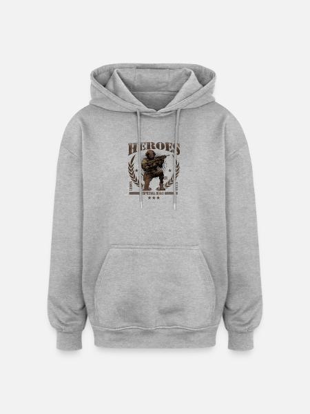 Military, Army, Soldier - Oversized Unisex Hoodie - heather grey