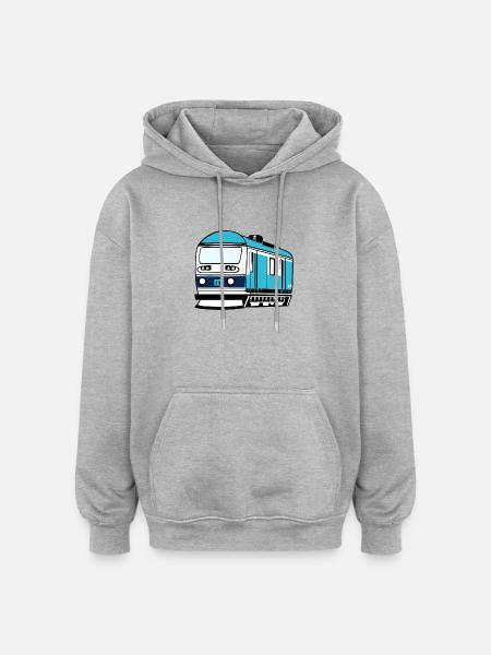 Locomotive, train, railway - Oversized Unisex Hoodie - heather grey