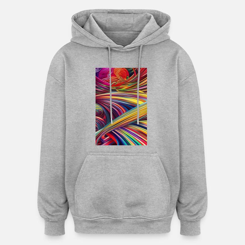 Abstrakte Kunst - Oversized Unisex Hoodie - Grau meliert