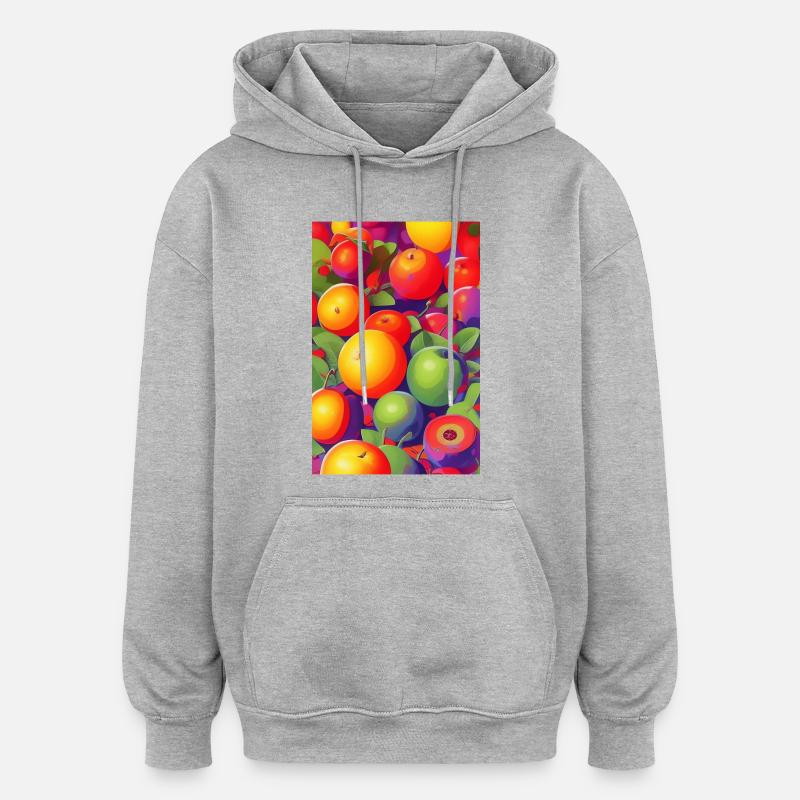 Fruit - Sweat à capuche oversize unisexe - gris chiné