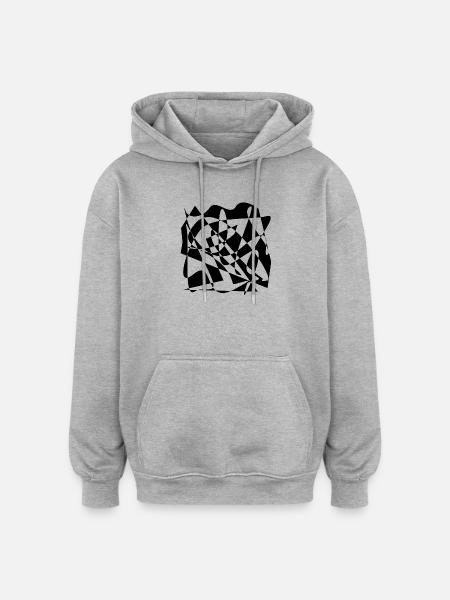 Celestial Mandala Art Print - Oversized Unisex Hoodie - heather grey