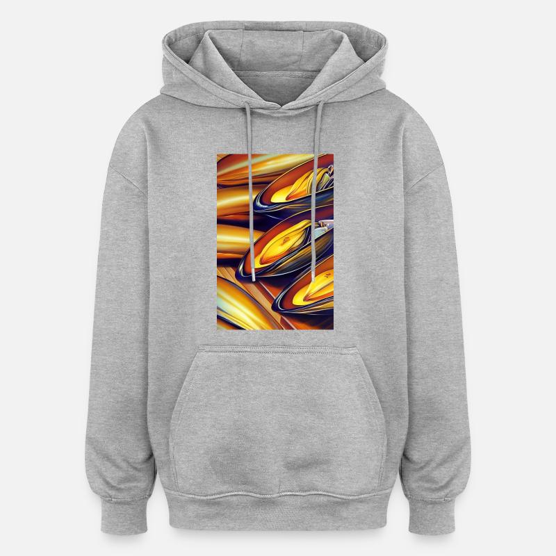 Moules - Sweat à capuche oversize unisexe - gris chiné