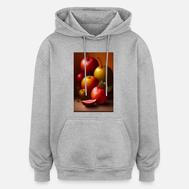 Fruit - Sweat à capuche oversize unisexe - gris chiné