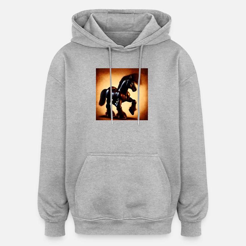 Métal lourd - Sweat à capuche oversize unisexe - gris chiné
