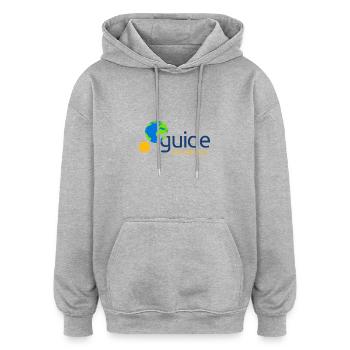 Guide touristique - Sweat à capuche oversize unisexe - gris chiné - Devant - Noah (186cm)