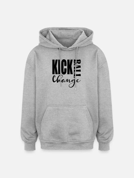 KICK BALL CHANGE - DANCING SAYINGS - Oversized Unisex Hoodie - heather grey