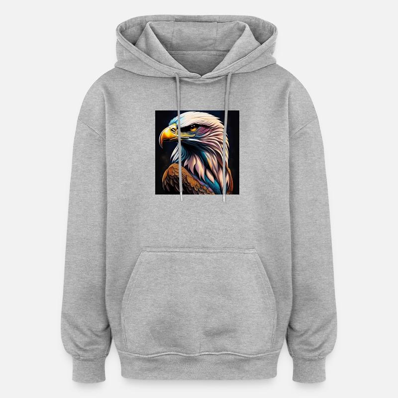 Eagle - Oversized Unisex Hoodie - heather grey