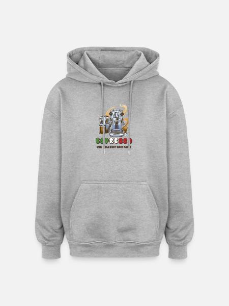 Espresso Italien Design - Oversized Unisex Hoodie - Grau meliert
