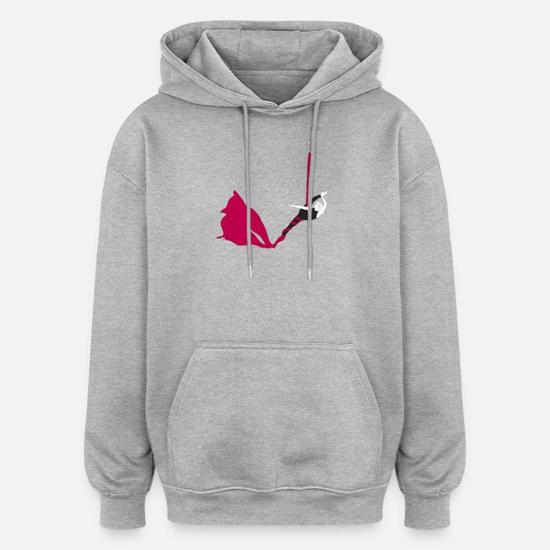 Magenta Silks Luftakrobatik - Oversized Unisex Hoodie - Grau meliert