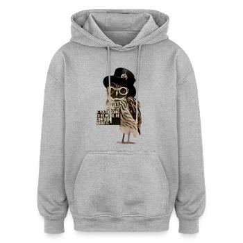 Sei Natur - Oversized Unisex Hoodie - Grau meliert - Vorne - Noah (186cm)
