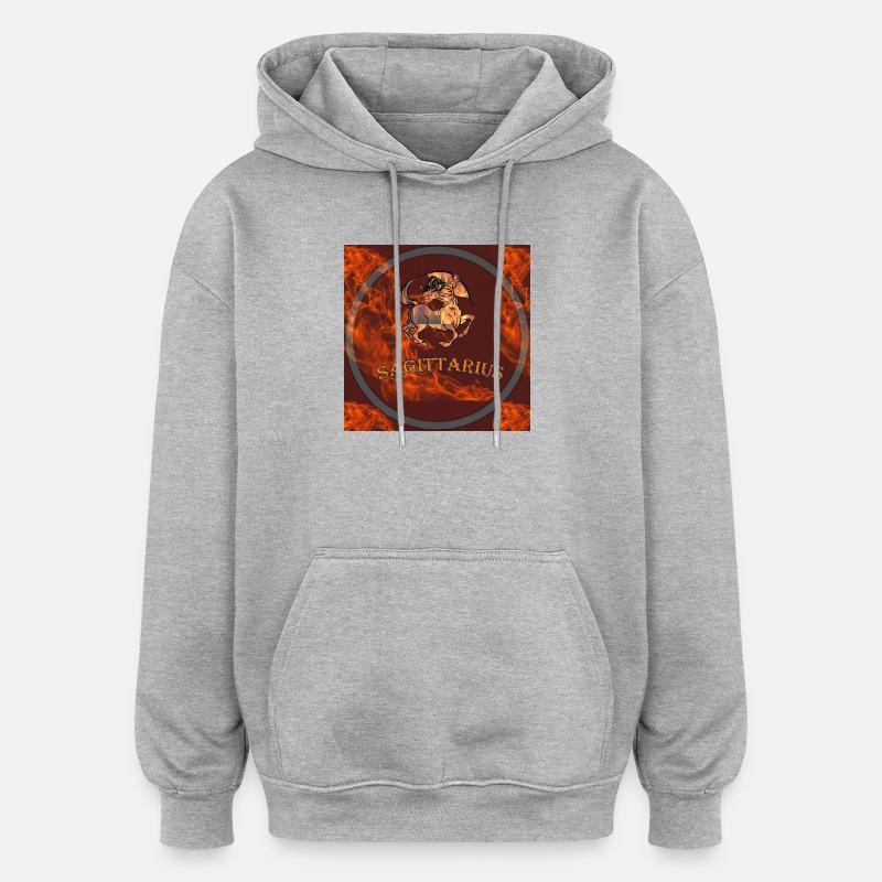 sagittarius - Oversized Unisex Hoodie - heather grey