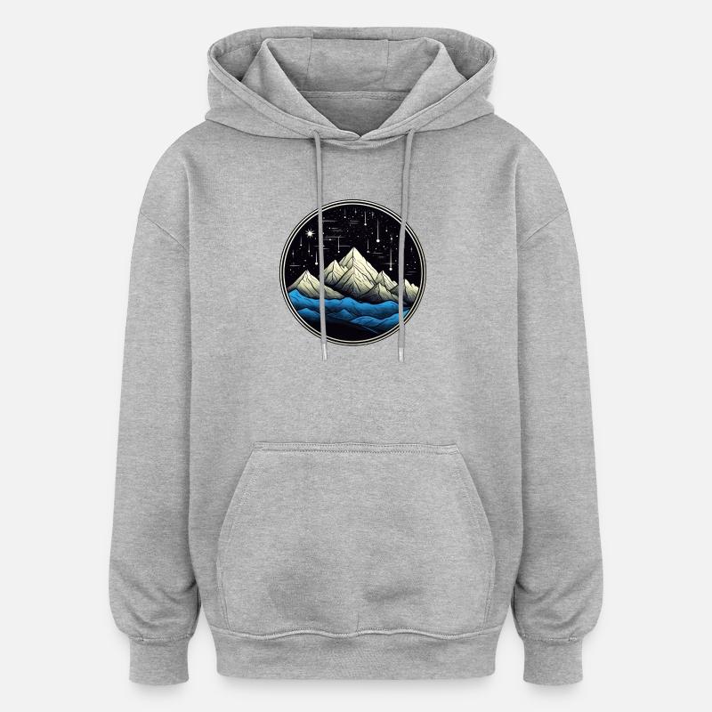 Sternberg-Komet 01 - Oversized Unisex Hoodie - Grau meliert