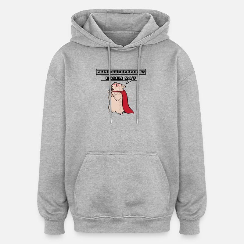 Rat, Lap Animal, Statement, Pets, Pet - Oversized Unisex Hoodie - heather grey