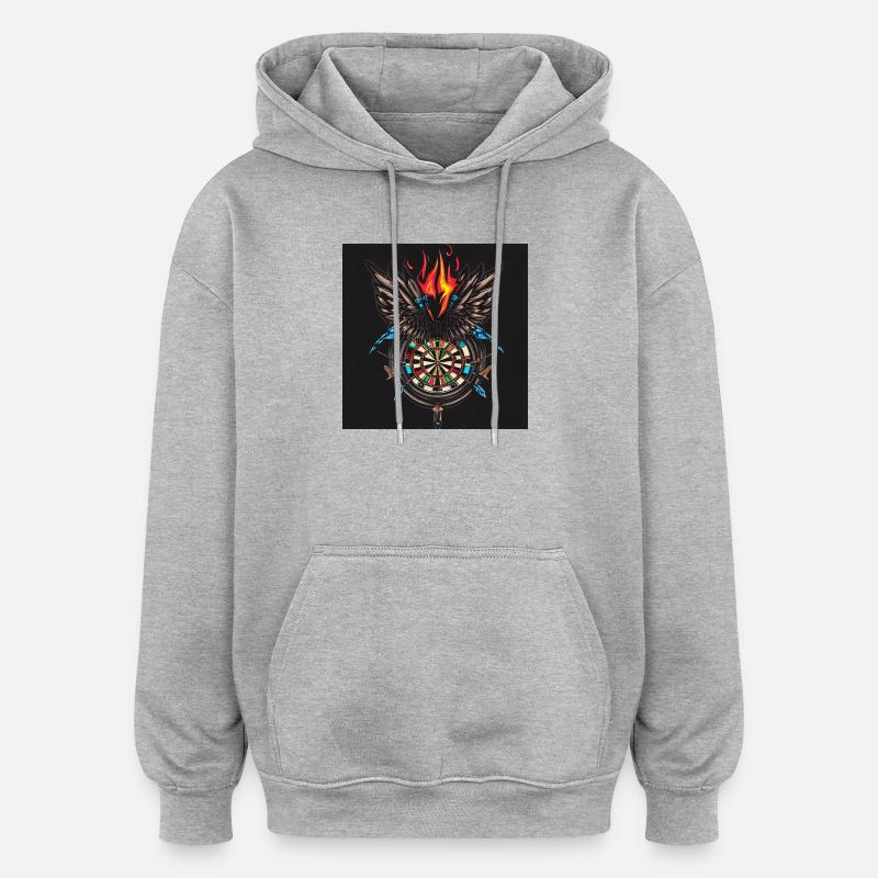 Dart - Oversized Unisex Hoodie - Grau meliert