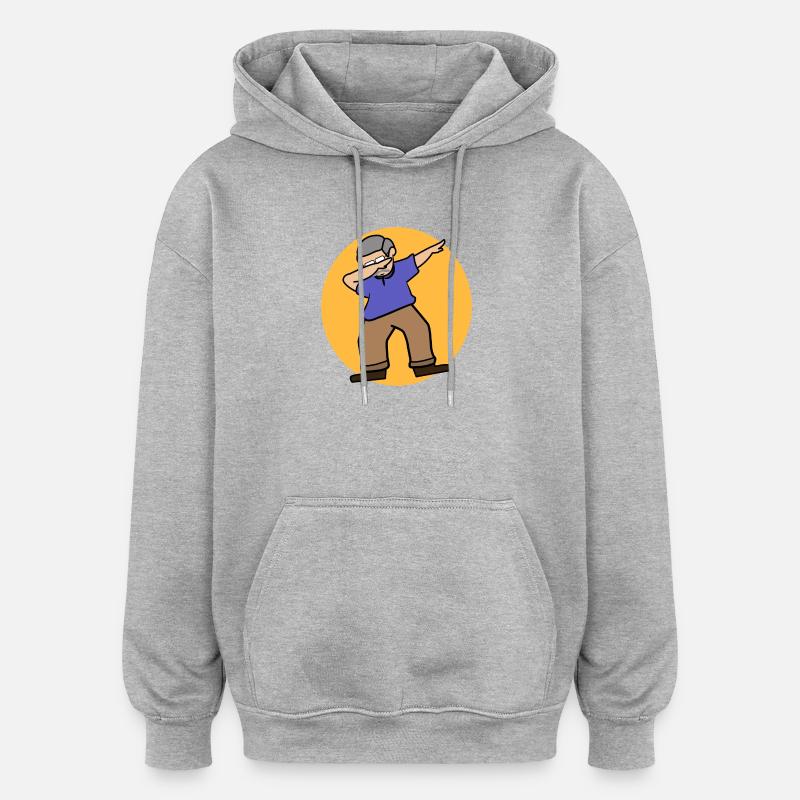 Ruhestand Senior Statement Freizeit Pensionär - Oversized Unisex Hoodie - Grau meliert