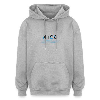 Nico - Oversized Unisex Hoodie - heather grey - Front - Noah (186cm)