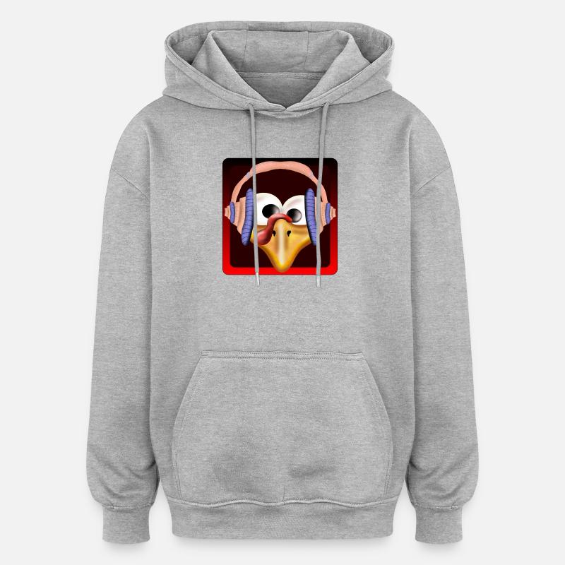 THANKSGIVING DINDE MUSIQUE OISEAU VOLAILLE - Sweat à capuche oversize unisexe - gris chiné