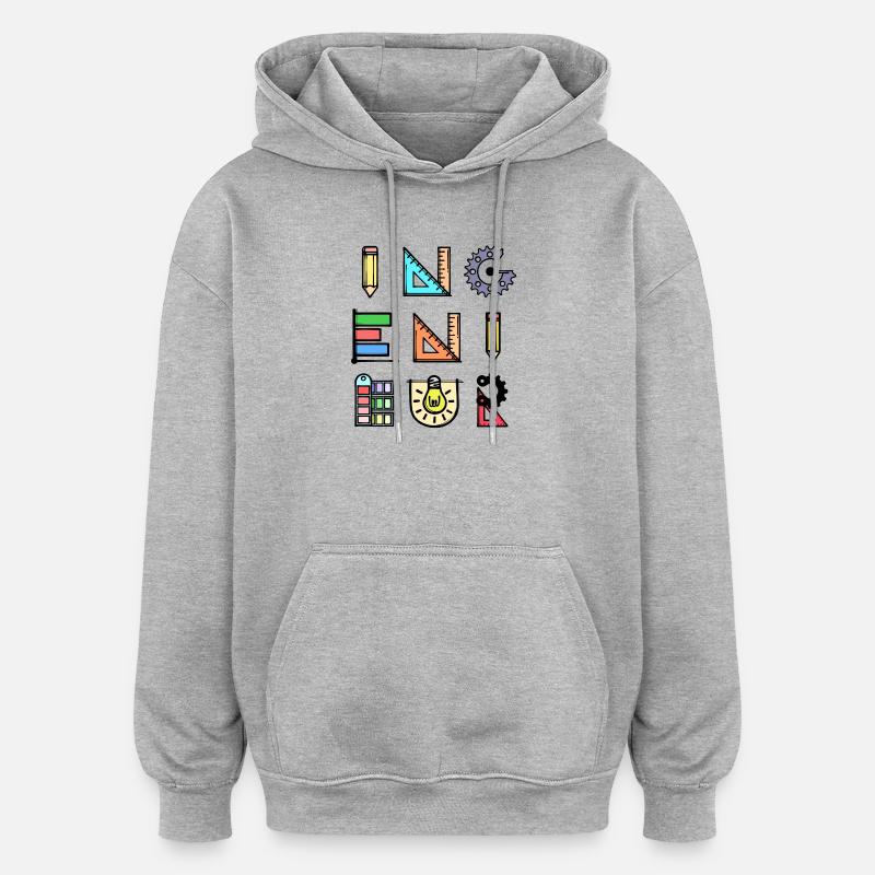 Ingénieur Emploi Dire Profession Superviseur Carrière - Sweat à capuche oversize unisexe - gris chiné