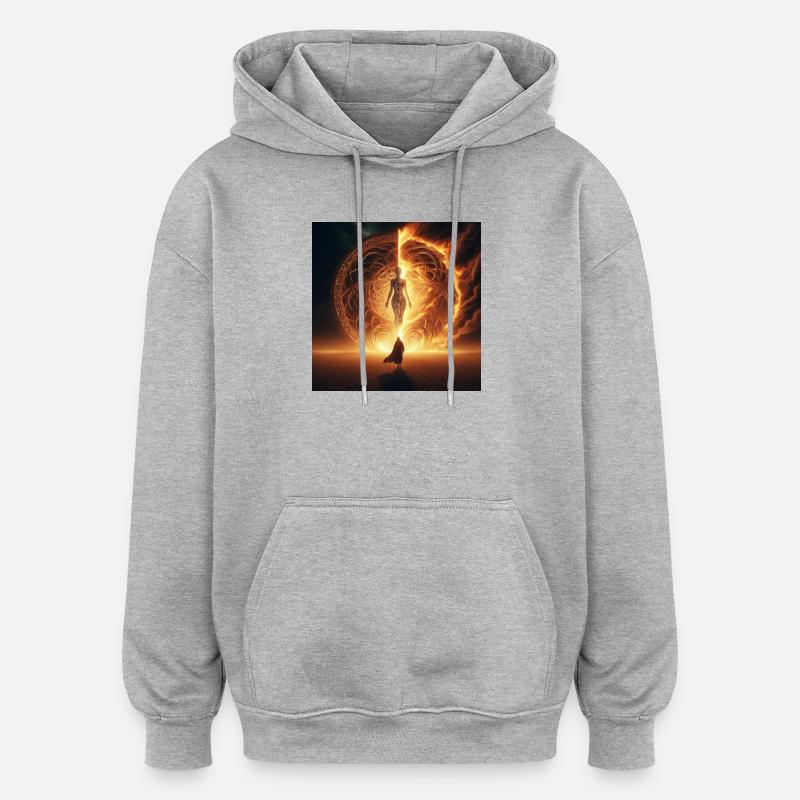 Stargate - Sweat à capuche oversize unisexe - gris chiné