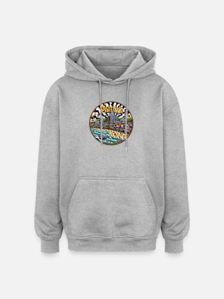 Pattaya Thailand City Design - Oversized Unisex Hoodie - heather grey