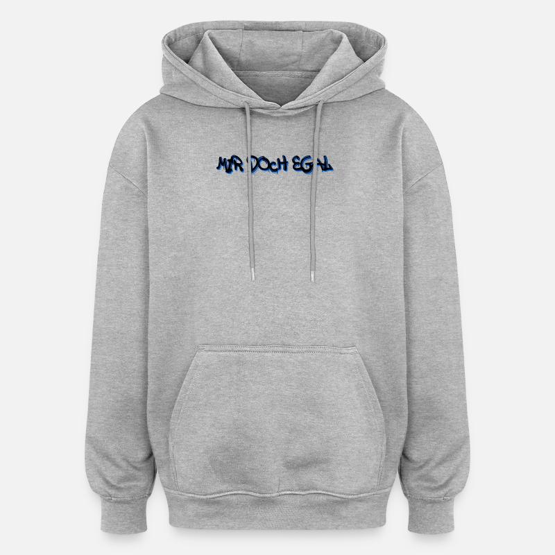 Je m’en fous Statement Attitude Chill - Sweat à capuche oversize unisexe - gris chiné