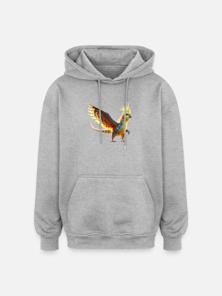 Nymphendino (01) - Oversized Unisex Hoodie - heather grey
