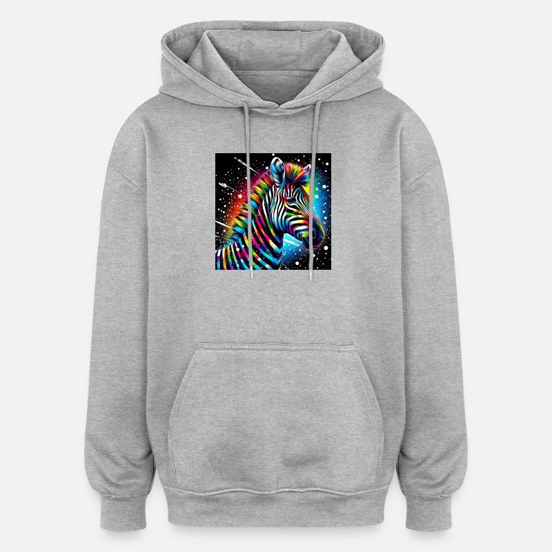 Zebra - Oversized Unisex Hoodie - heather grey