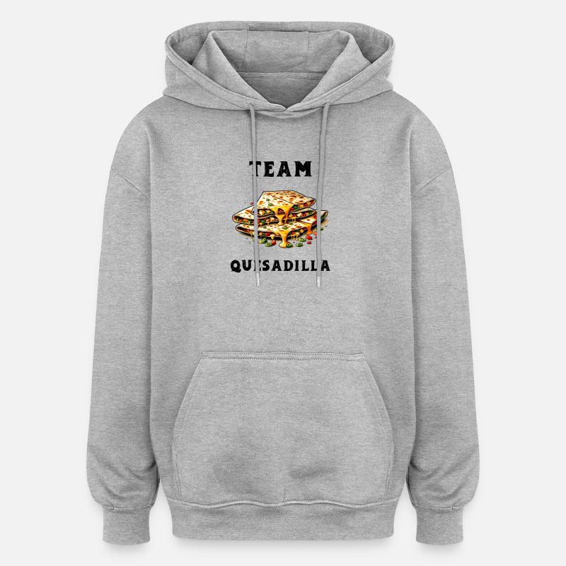 Team Quesadilla Mexiko - Oversized Unisex Hoodie - Grau meliert