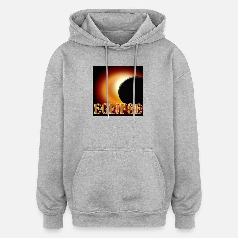 SOLAR ECLIPSE ECLIPSE ASTRONOMY - Oversized Unisex Hoodie - heather grey