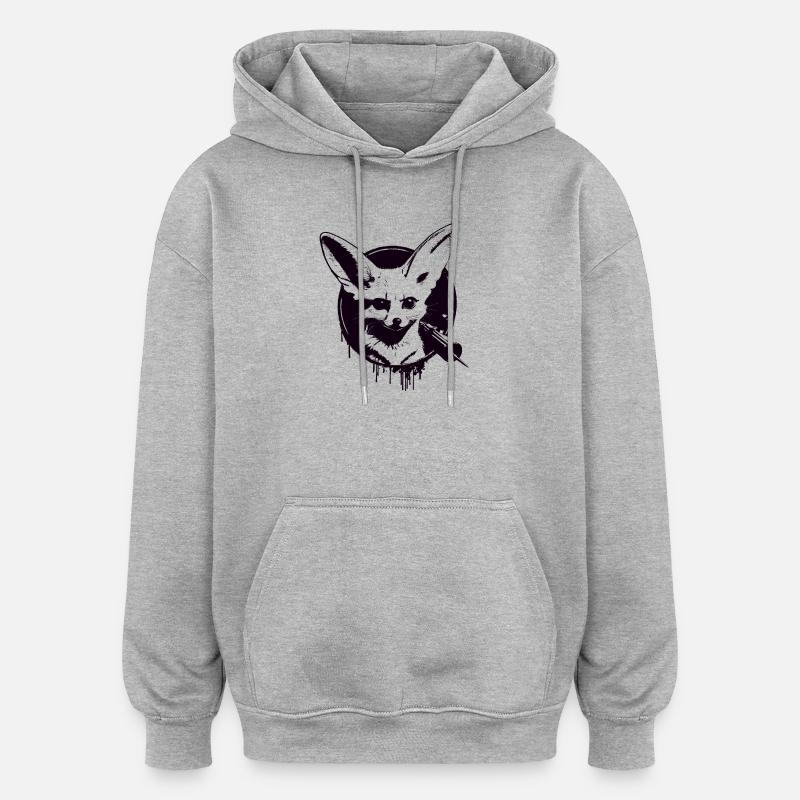 Fennec - Oversized Unisex Hoodie - heather grey
